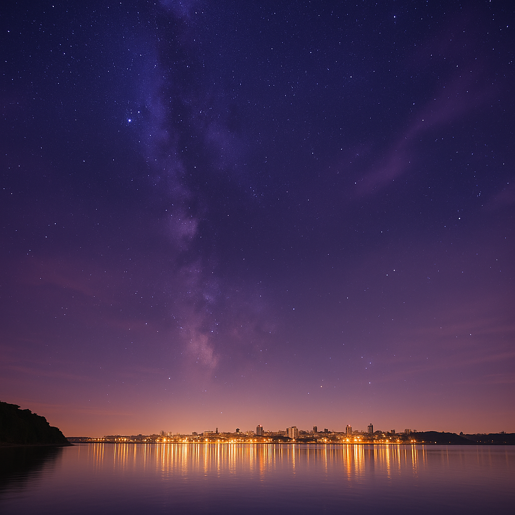 Rio Amazonas à noite em Manaus
